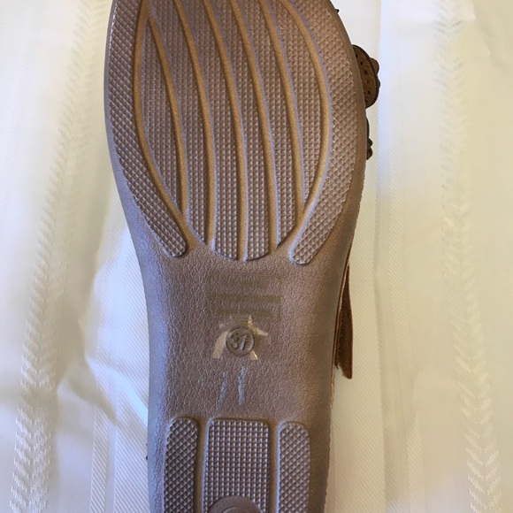 Italina new Brown Leather Floral Sandals Sz 6.5 - Picture 3 of 5